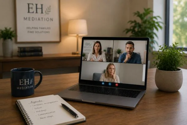child access mediation Andover online meeting.